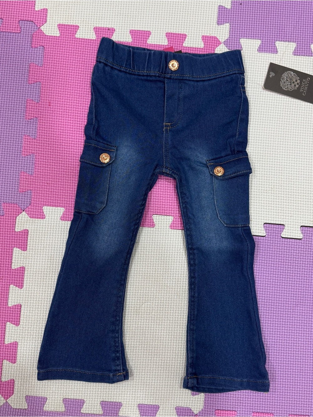 Vince Camuto Girls' Dark Blue Cargo Jeggings